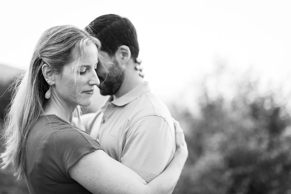 Romantic engagement pictures in the Blue Ridge Mountains