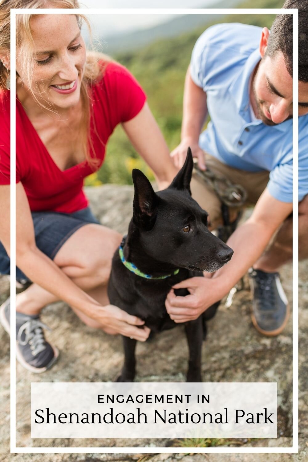 Shenandoah engagement photos with dog