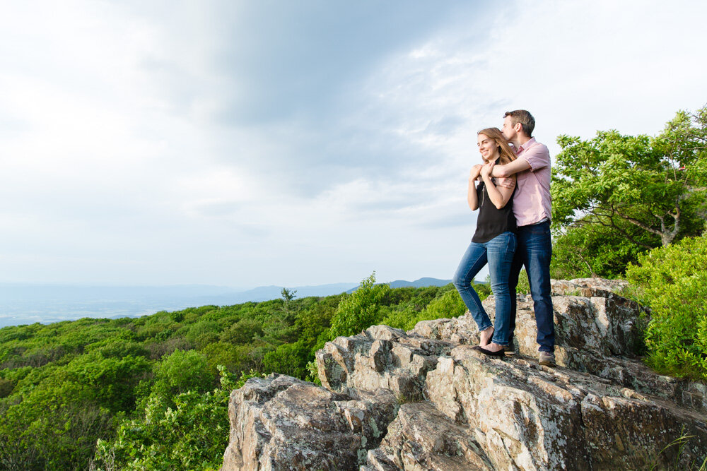 Engagement photo in Shenandoah National Park