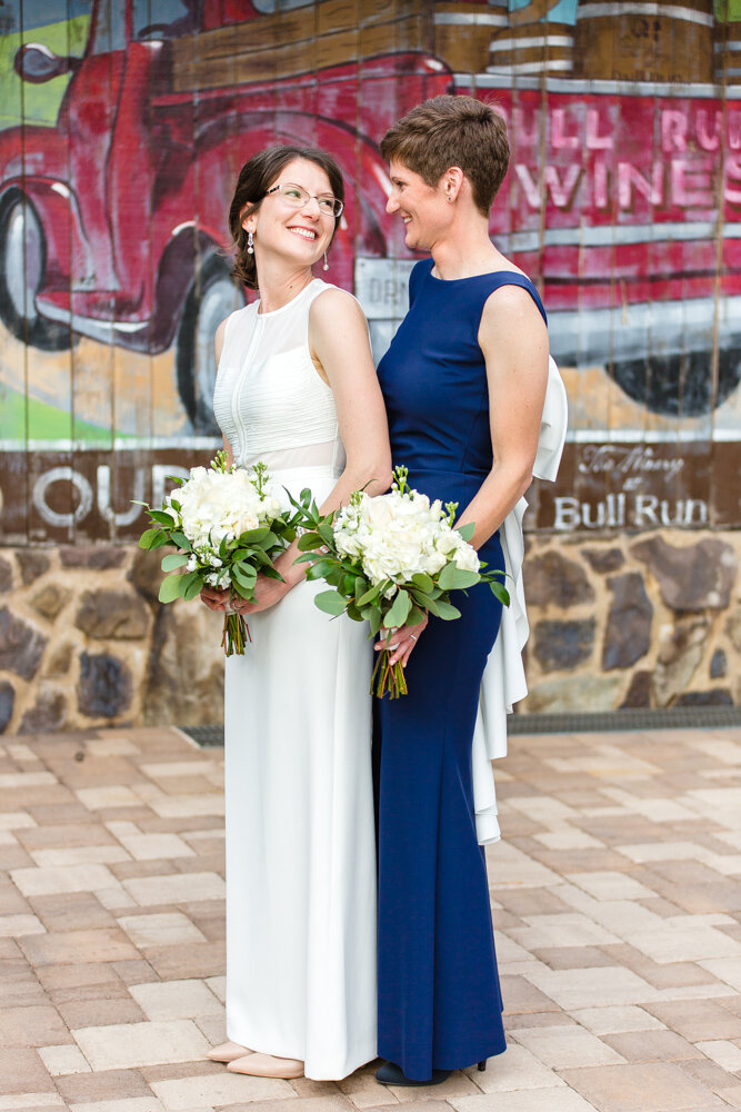 Two brides at Winery at Bull Run