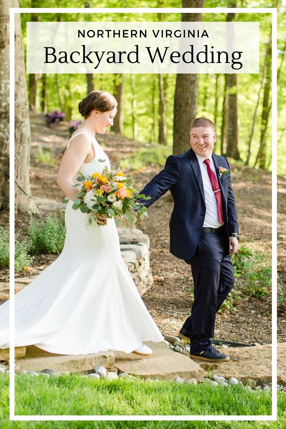 Backyard wedding in Northern VA