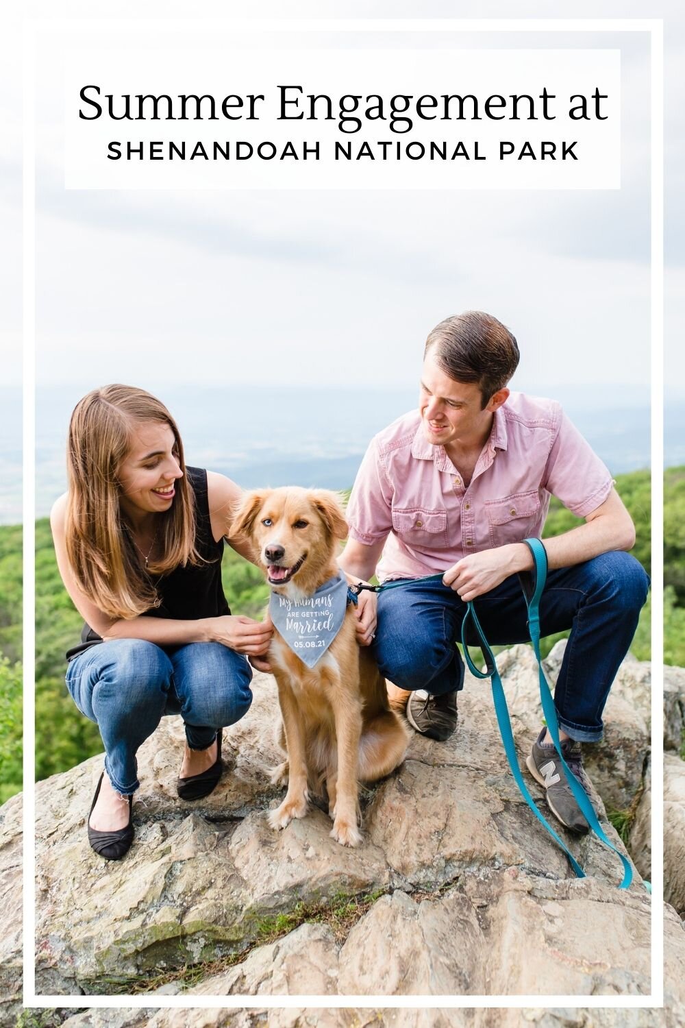 Shenandoah engagement with dog
