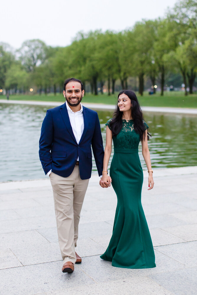 Indian engagement photos in Washington, DC