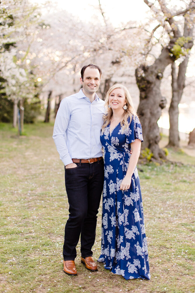 DC cherry blossom peak bloom engagement