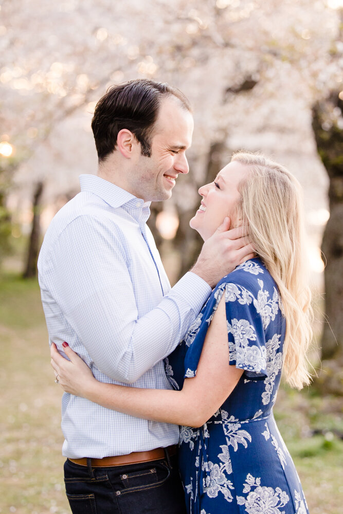 Engagement pictures during the DC cherry blossom season