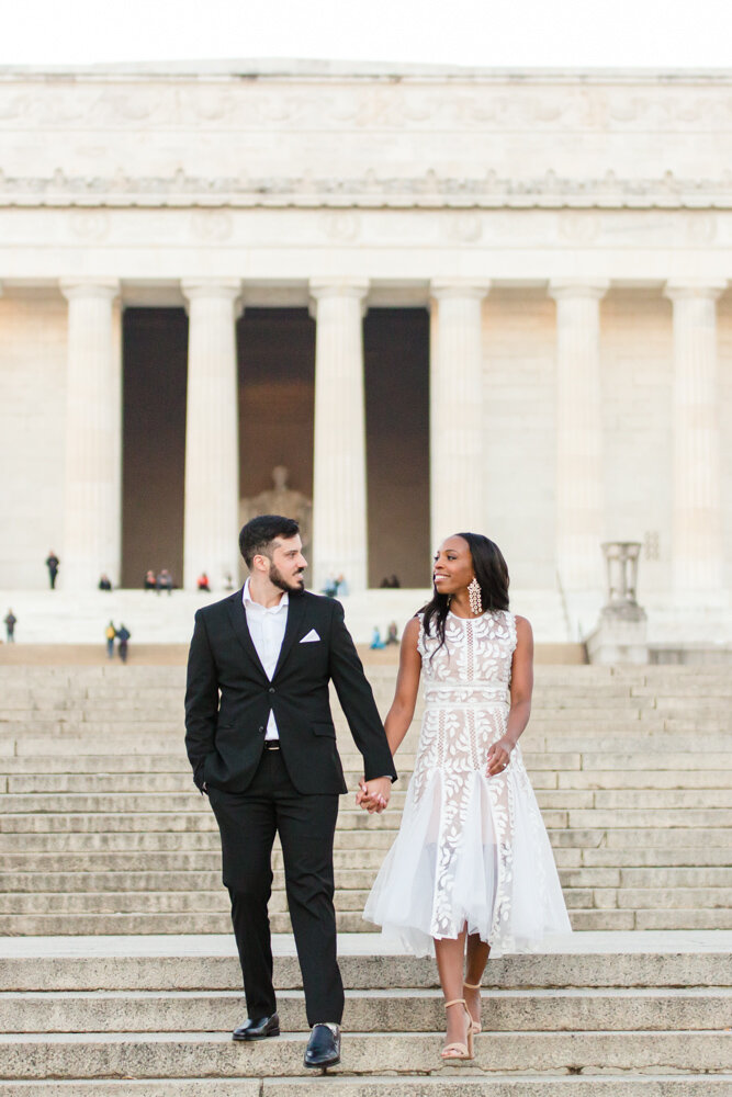 Lincoln Memorial engagement photos