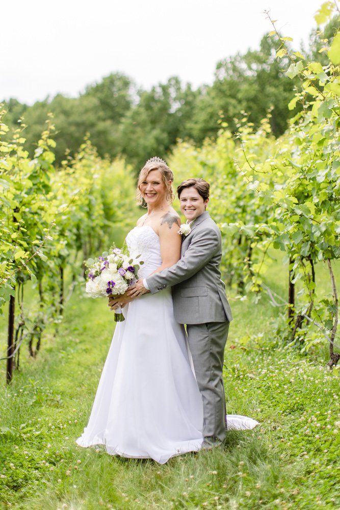 Naked Mountain Winery wedding with two brides