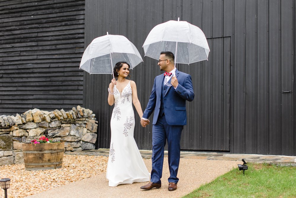 Rainy wedding at Shawnee Farms Estate