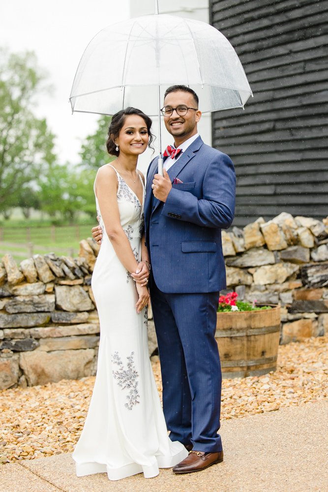 Shawnee Farms Estate rainy wedding