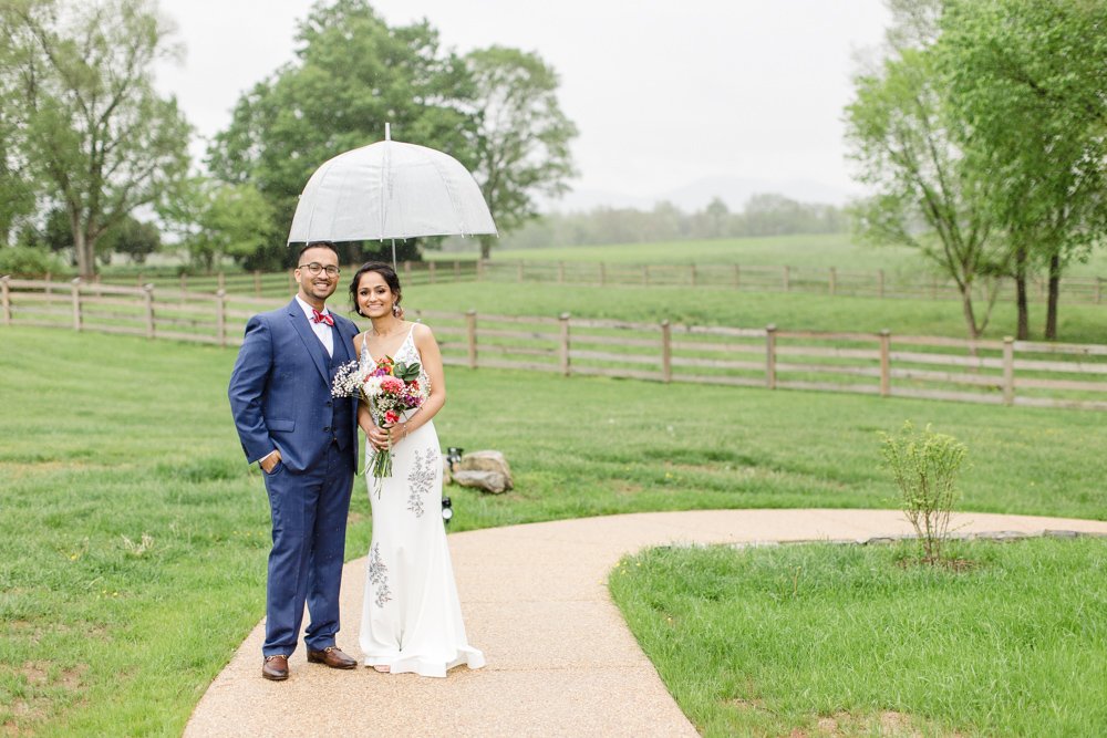 Rainy wedding in the Shenandoah Valley