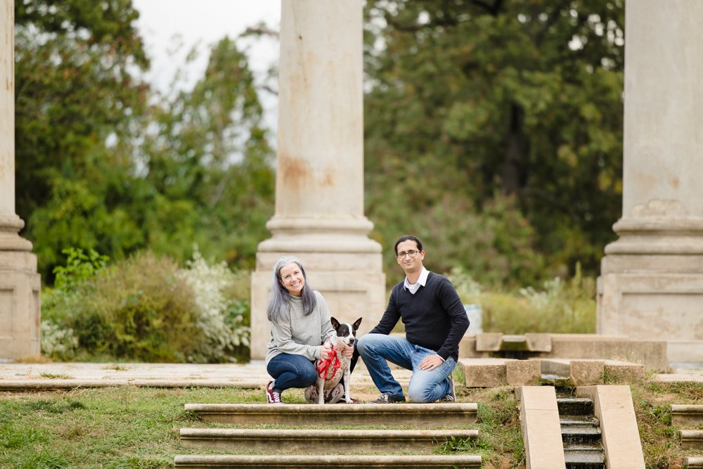 Couple with their dog at the National Arboretum
