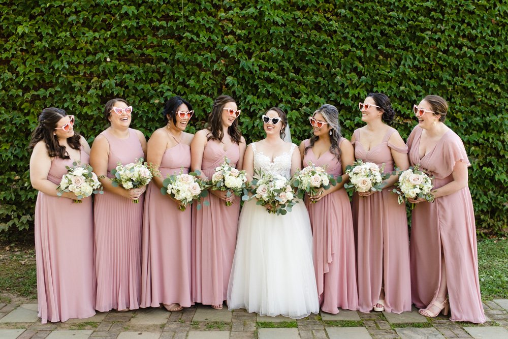 Blush pink bridesmaid dresses