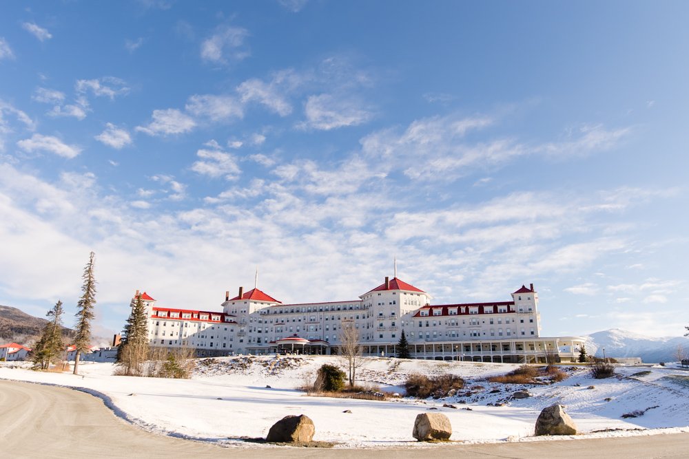 Winter views of the Omni Mount Washington Resort