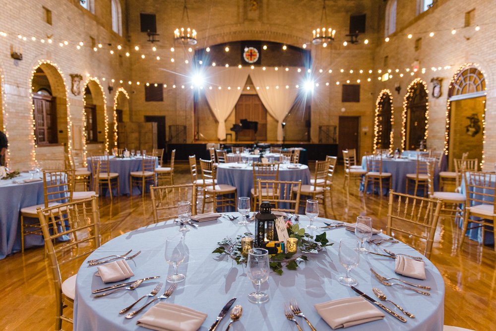 Wedding reception venue at St. Francis Hall in Washington, DC