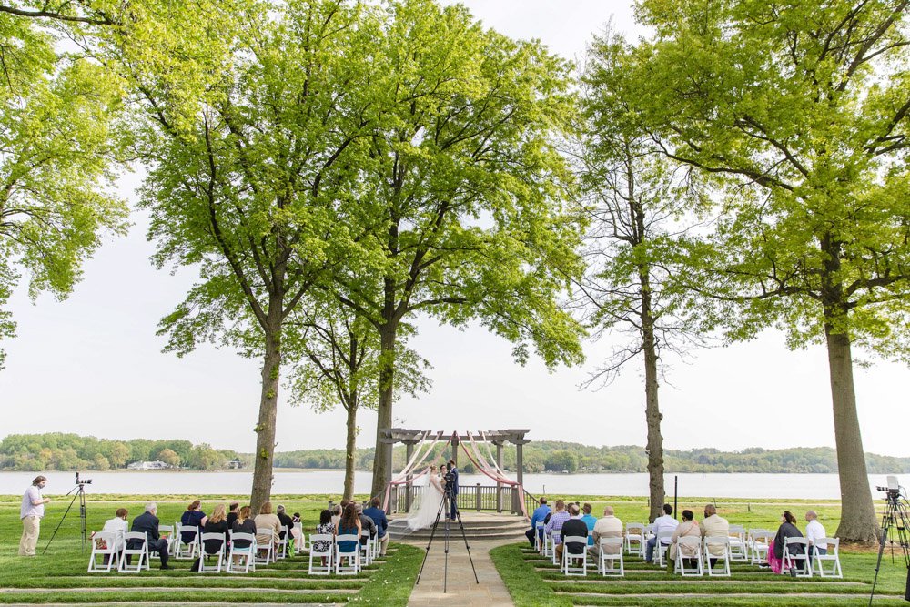 Woodbridge, VA wedding venue with ceremony views of the bay