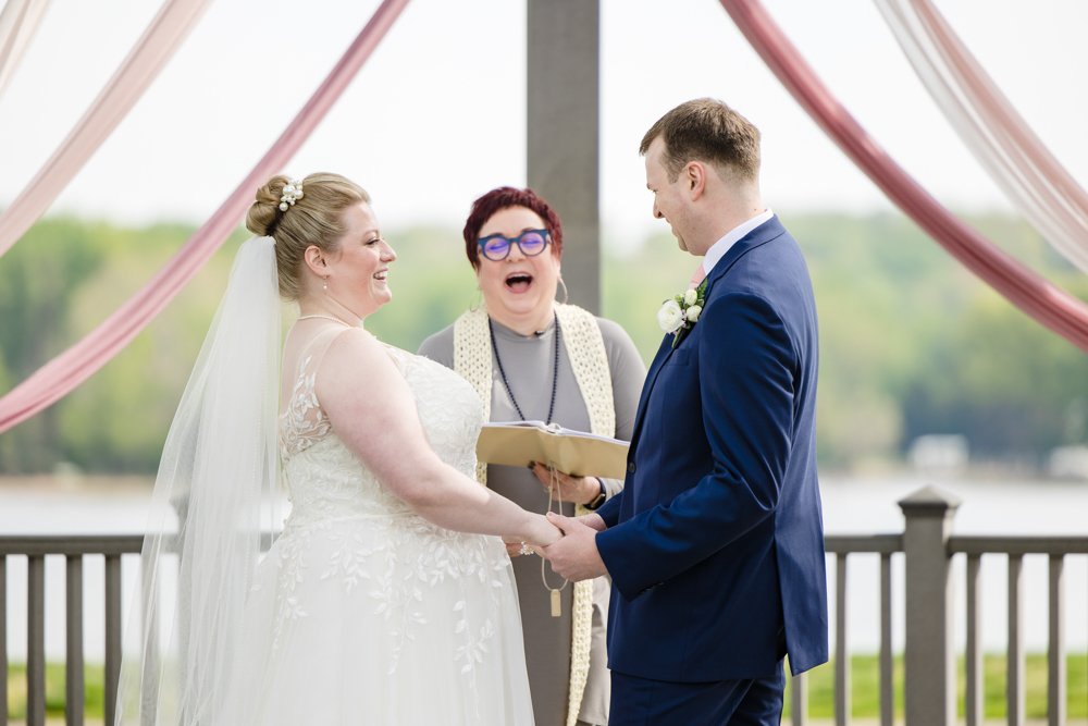 Candid wedding ceremony photo in Woodbridge, Virginia