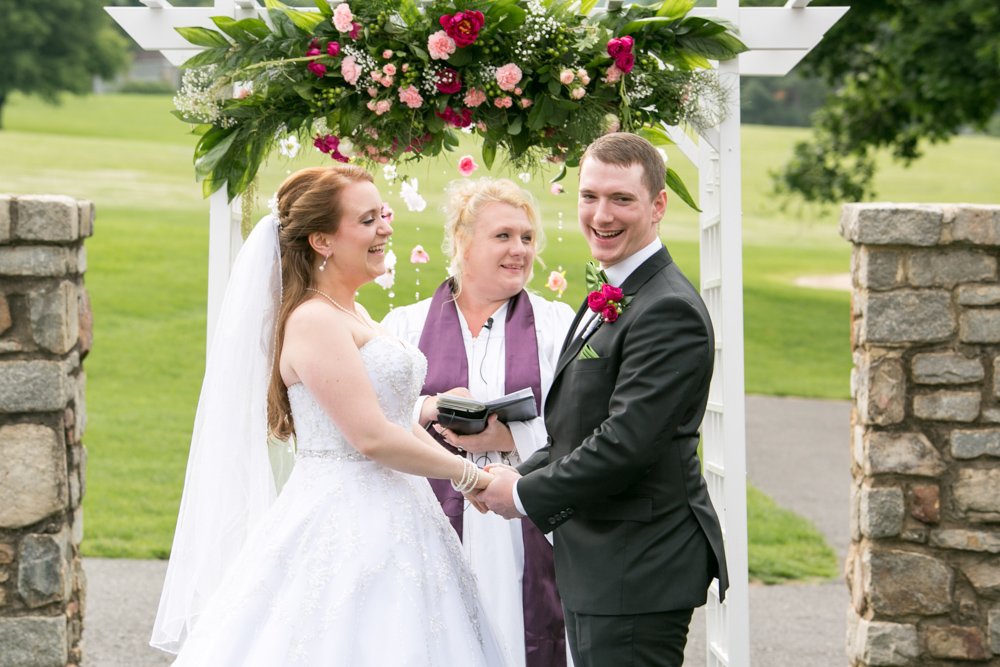 Prince William County wedding ceremony venue at Evergreen Country Club