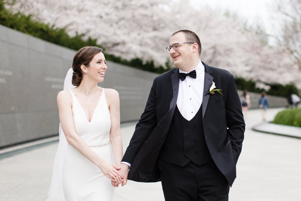 DC cherry blossom wedding photos