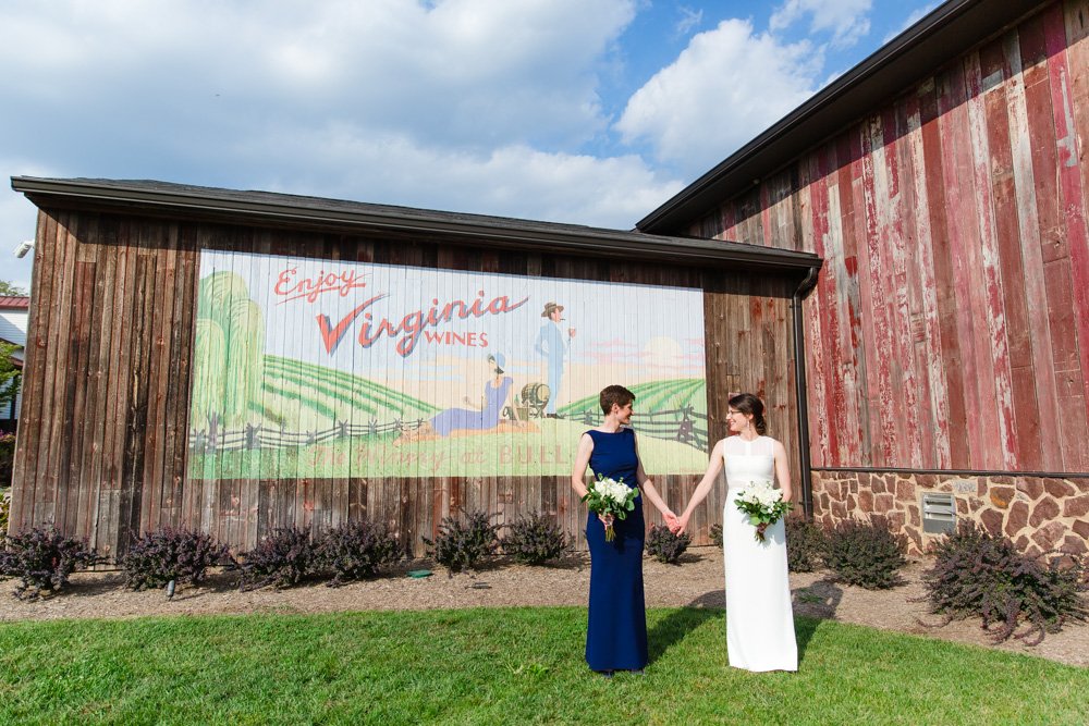 Two brides at The Winery at Bull Run