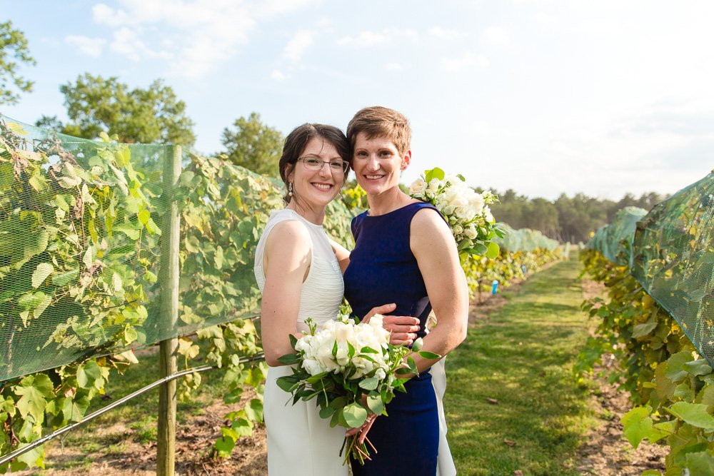 Two brides at the Winery at Bull Run