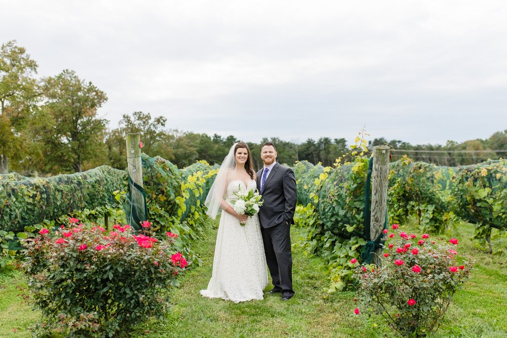 Wedding couple in the vineyard