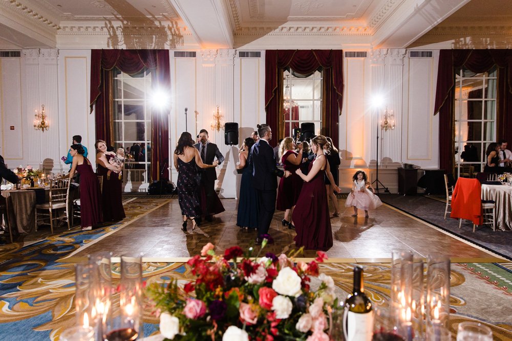 Wedding dance floor at the Omni Shoreham Hotel