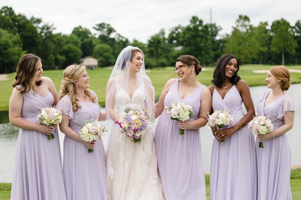 Candid bridal party photo