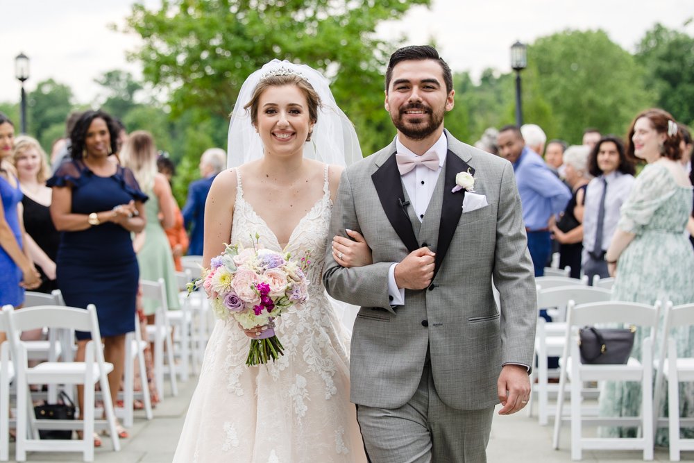 Bride and groom recessional after the ceremony