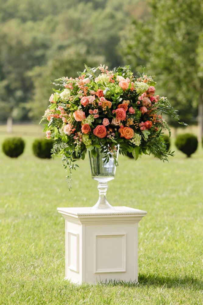 Ceremony decor at the Inn at Little Washington