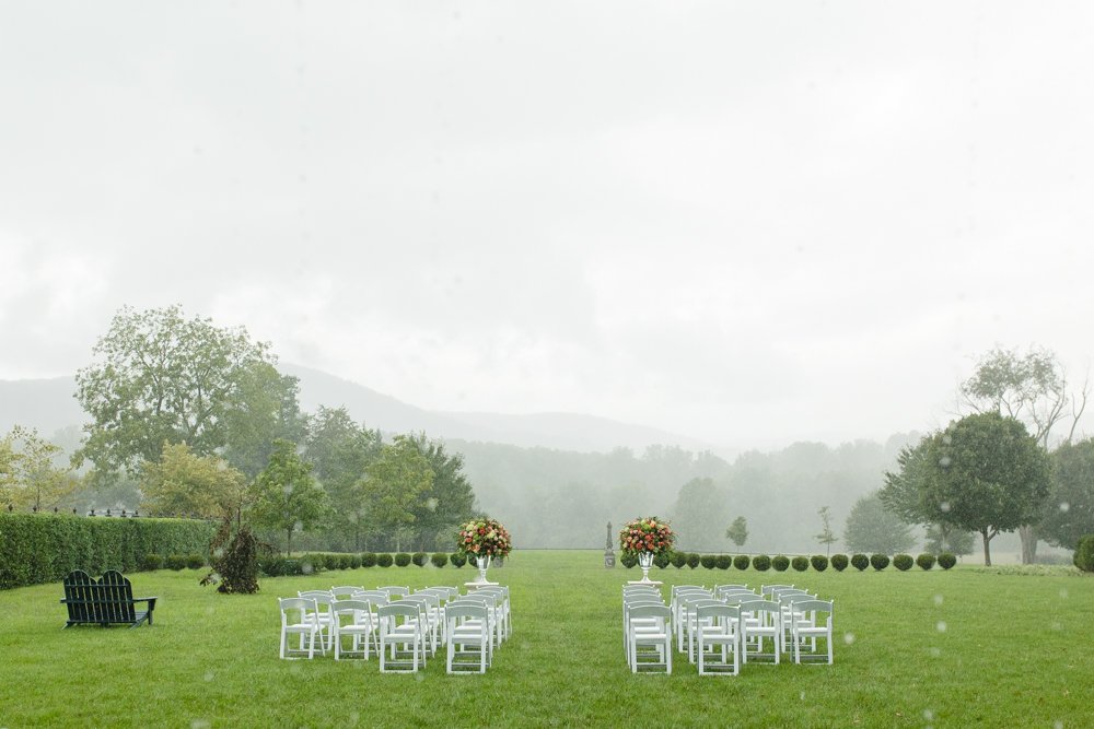 Rainy wedding at the Inn at Little Washington