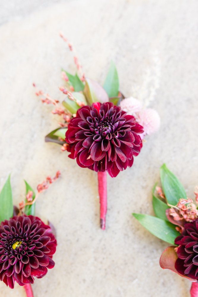 Fall wedding boutonniere