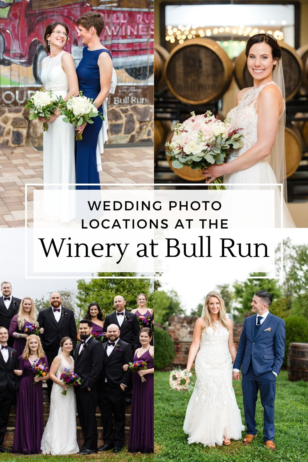 Winery at Bull Run wedding photo locations