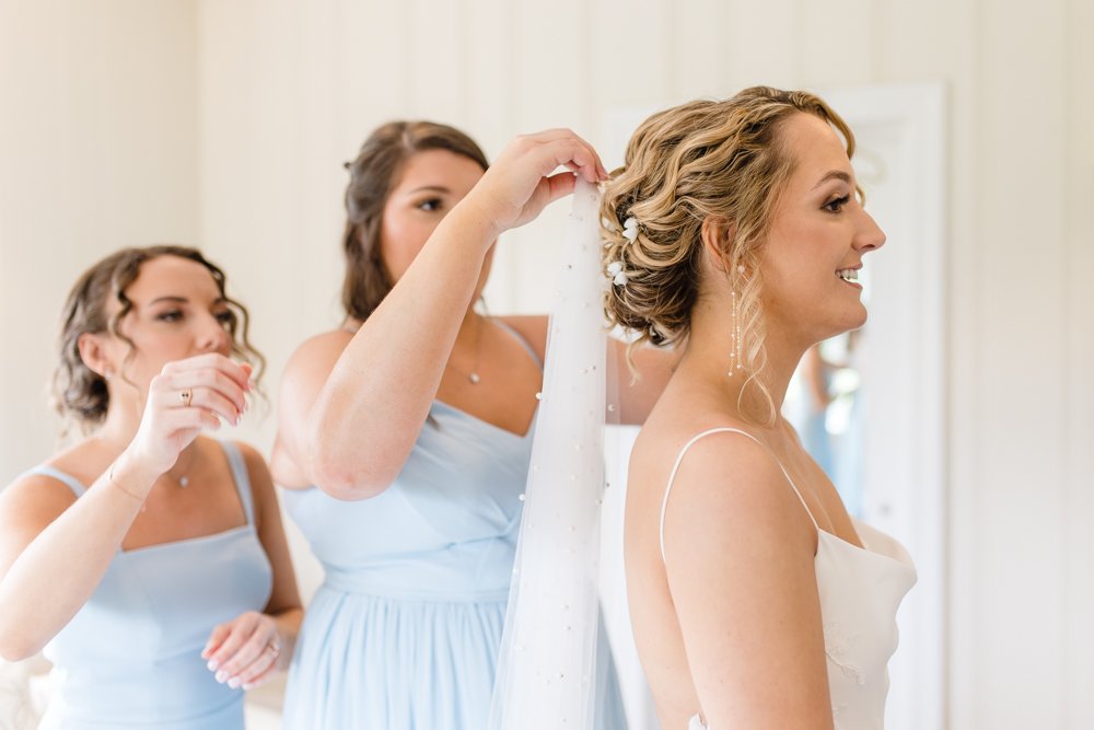 Getting ready in the bridal suite