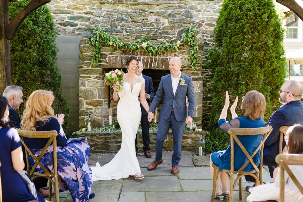 Wedding ceremony at Northern Virginia Airbnb