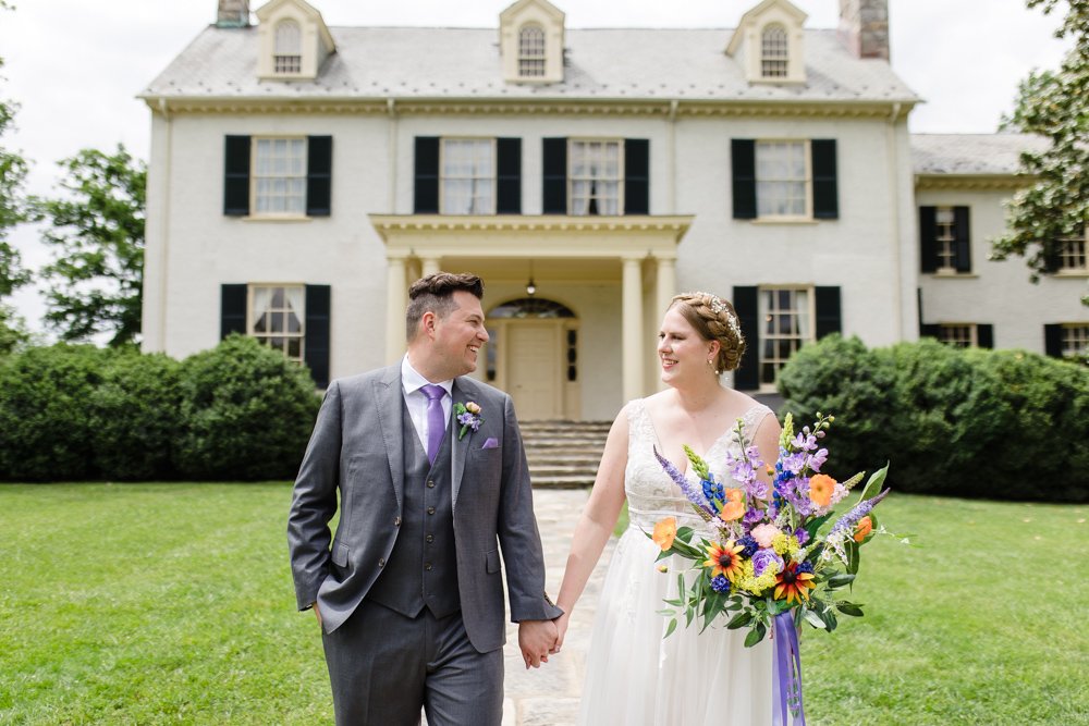 Bride and groom at Rust Manor House