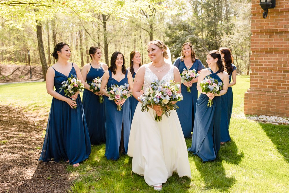 Bride and bridesmaids