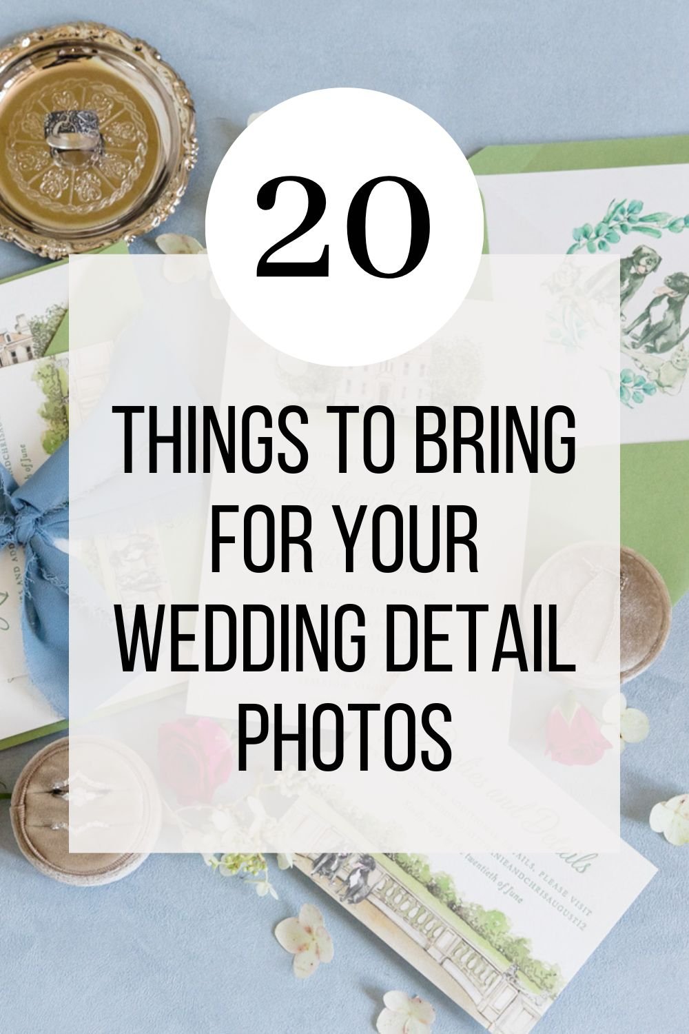 wedding detail photos checklist