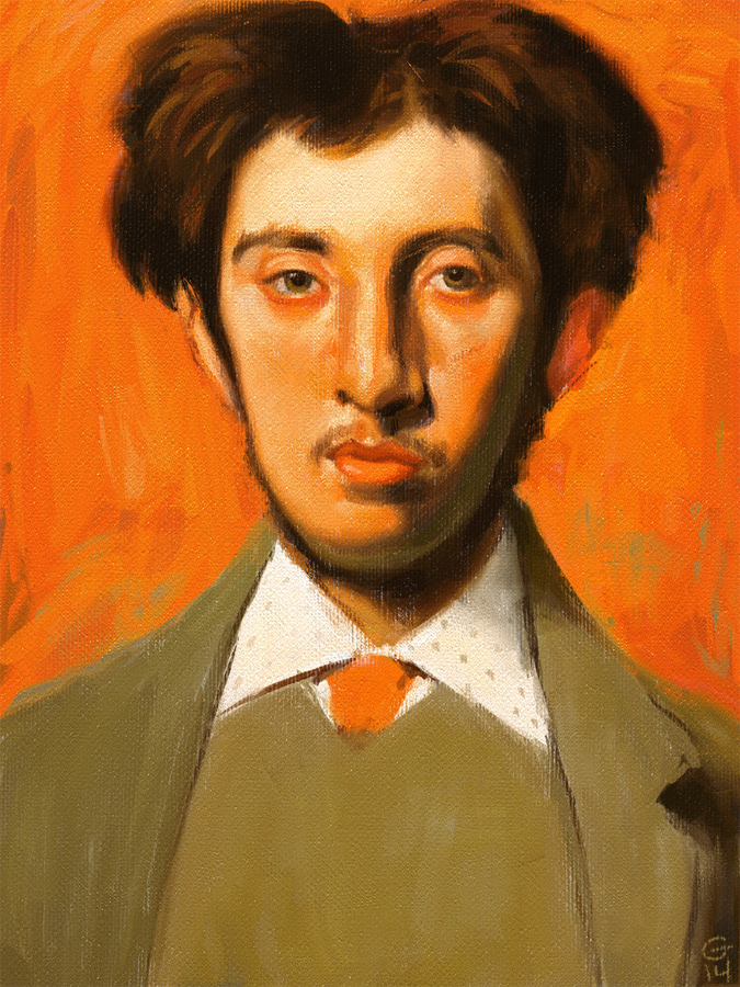 Study of Degas' The Painter Albert Melida