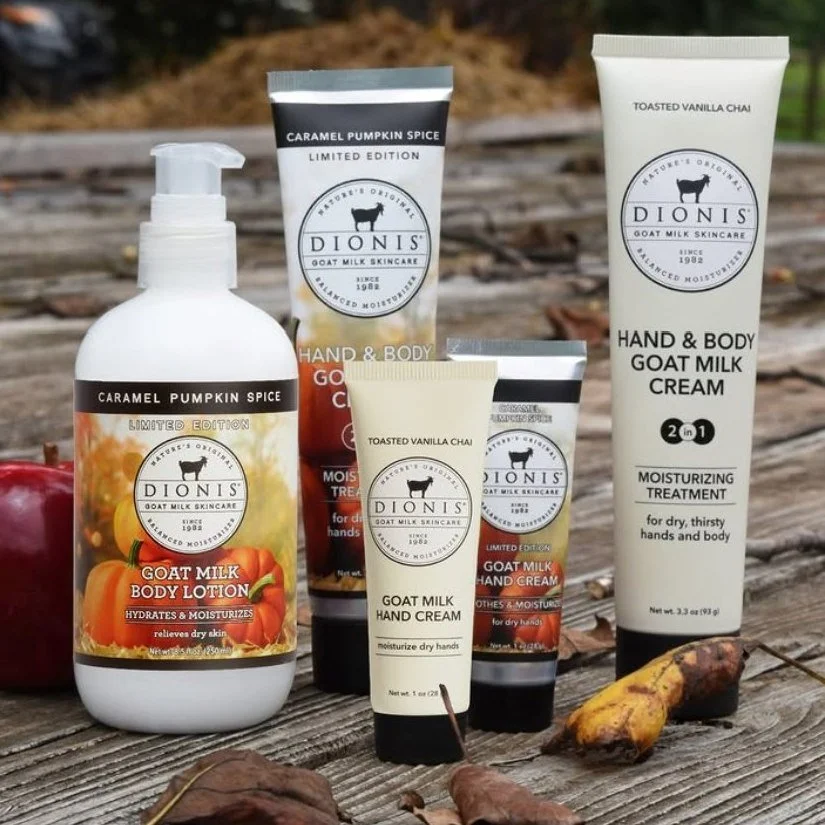 Fall just got cozier 🍂✨ @dionisskincare  blends farm-fresh inspiration with clean beauty: made with nourishing goat milk, and cruelty-free formulas&mdash;all rooted in real care and craftsmanship. Their new fall scents are here&mdash; Find them now 