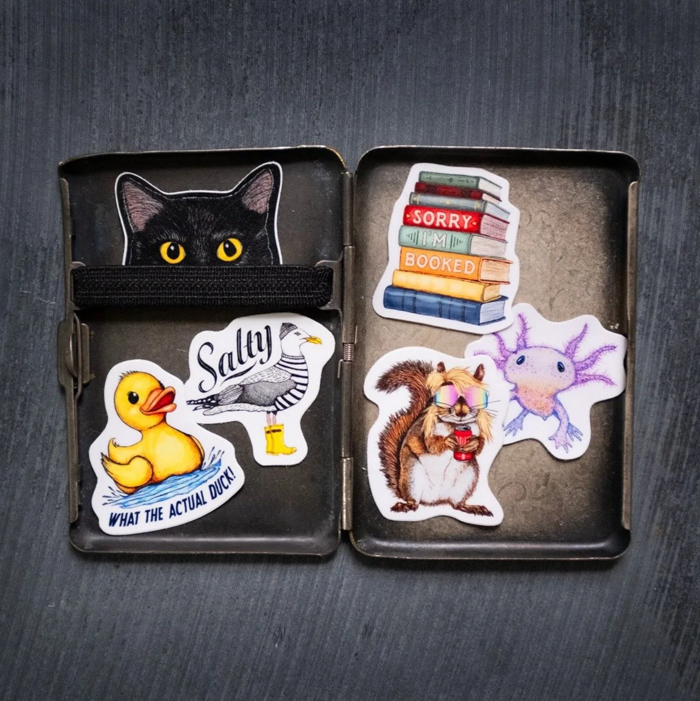Say more without saying a word. 😏 @nice.enough.stickers Mini Stickers are small in size but big on personality&mdash;fun, durable, and perfect for showing off your vibe. 

Find them at the Fall Buying Event in Showroom 211 @sugarbsales , October 6&n