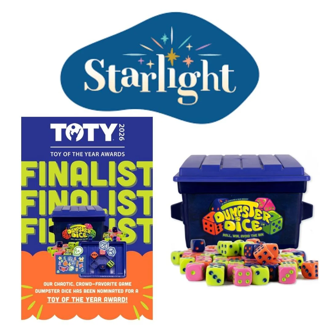 Huge congrats to @bigdiscoveries_ on their TOTY nomination for Dumpster Dice! 🎉🎲✨
Roll, win, and avoid the bin 🗑️😱&mdash;Dumpster Dice is fast, chaotic fun where you race to fill the lid, grab the dice, and stay in the game. Run out of dice and y