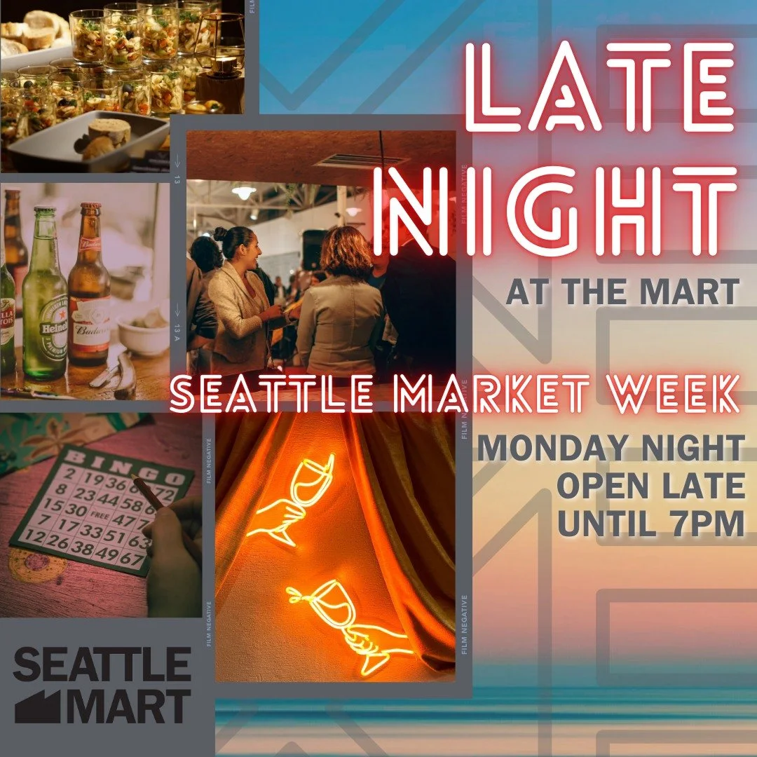 🎉Today Is The Day🎉
Seattle Market Week starts at 9am and tonight we are open late! Get ready for the best regional market in the PNW!

🛍️ Shop our amazing line-up of regular Showrooms, plus Seattle Market Week Pop-Ins
🌃Monday night, we are open l