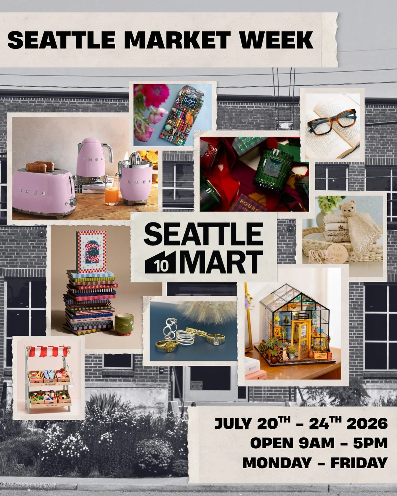 🗓️ Mark Your Calendars! 🗓️

We&rsquo;re especially excited this July market to celebrate the 10th Anniversary of the Seattle Mart!

To mark the occasion, we&rsquo;ll be hosting special events throughout the Mart, including:

☕ Daily Coffee Cart to 