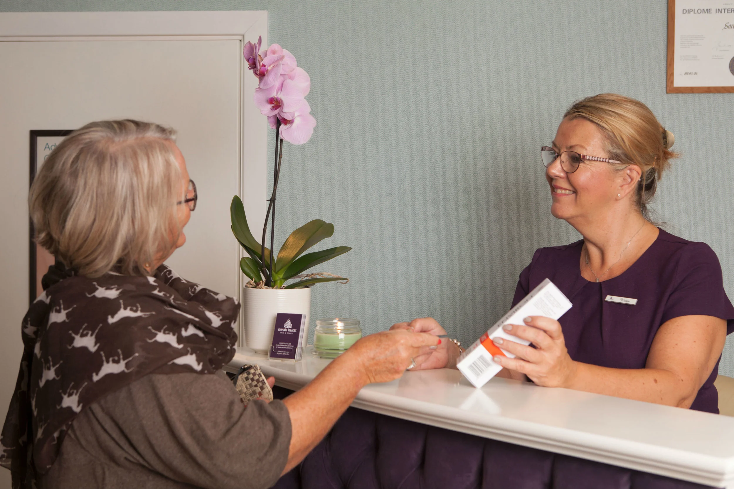 Client purchasing Environ Skincare Products