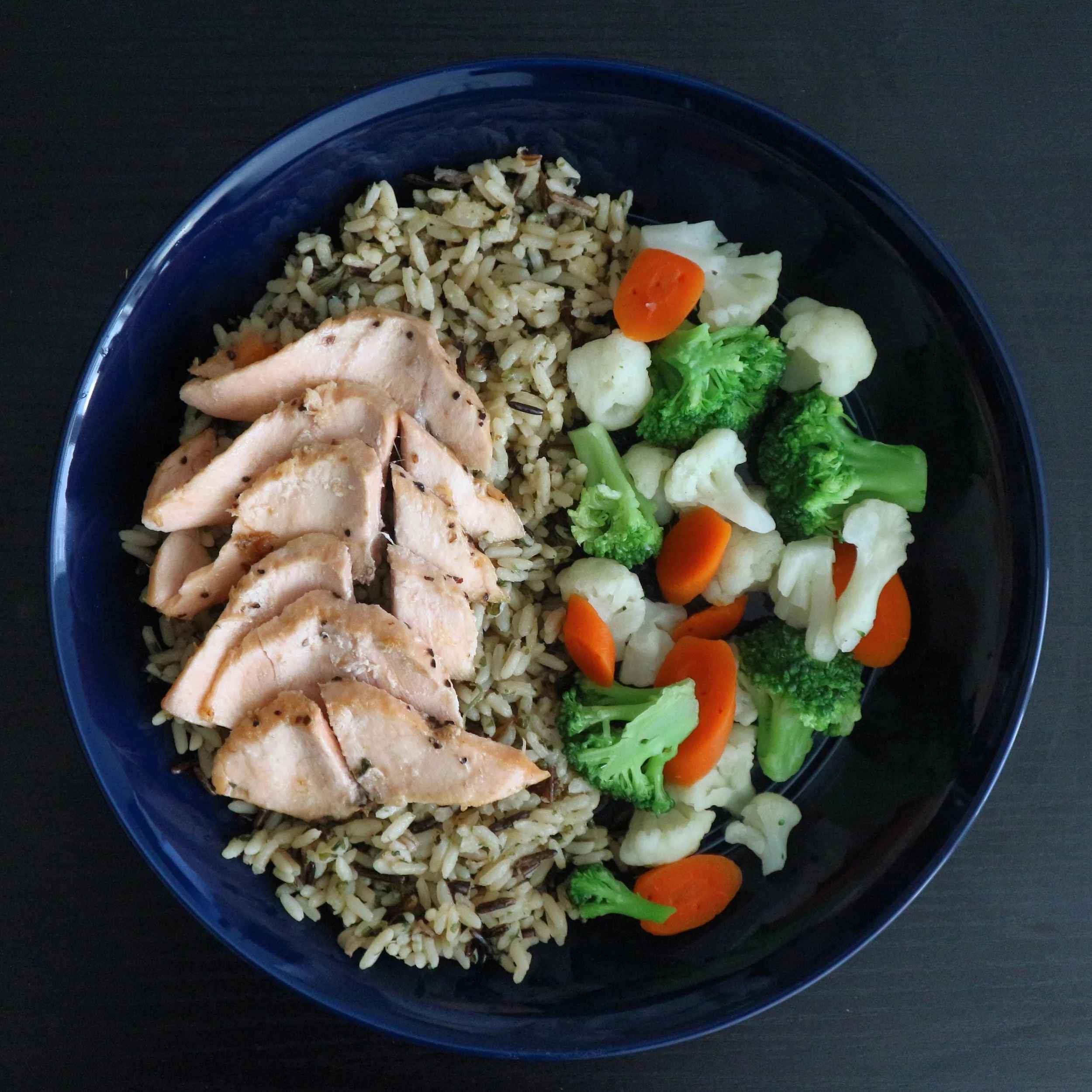 Garlic Wild Rice & Salmon