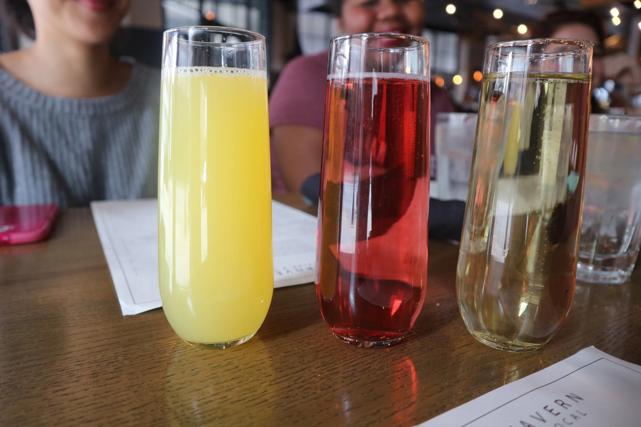 Classic, Cranberry, & Apple Mimosas