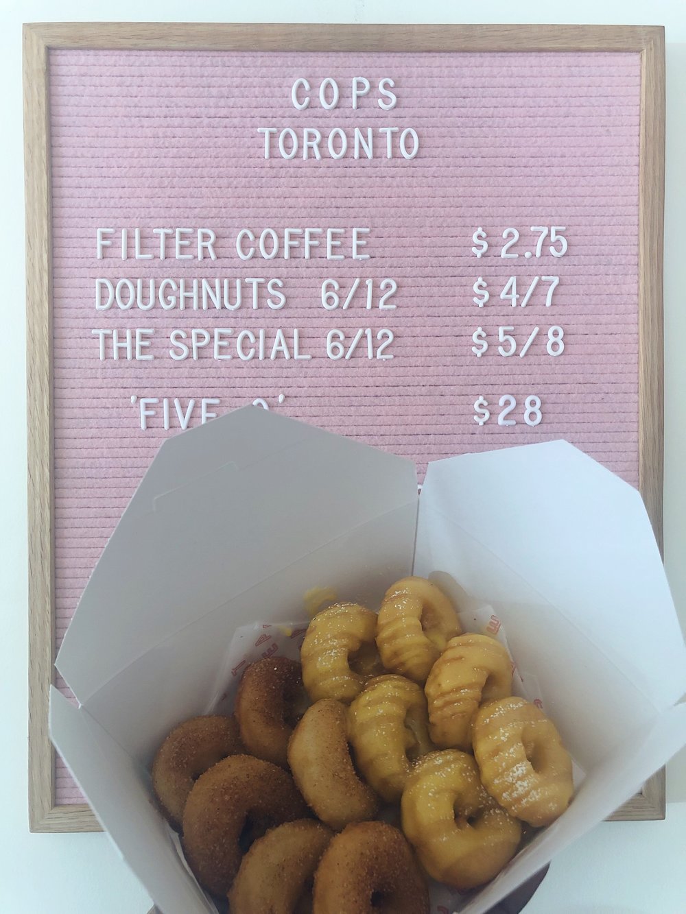 Cinnamon &amp; Mango Lassi donuts from Cops