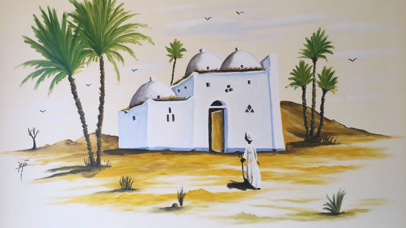 entrance wall of "Hadouta Masreya" guesthouse