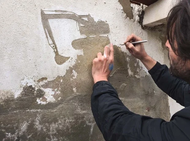 pejac at work in amman, jordan