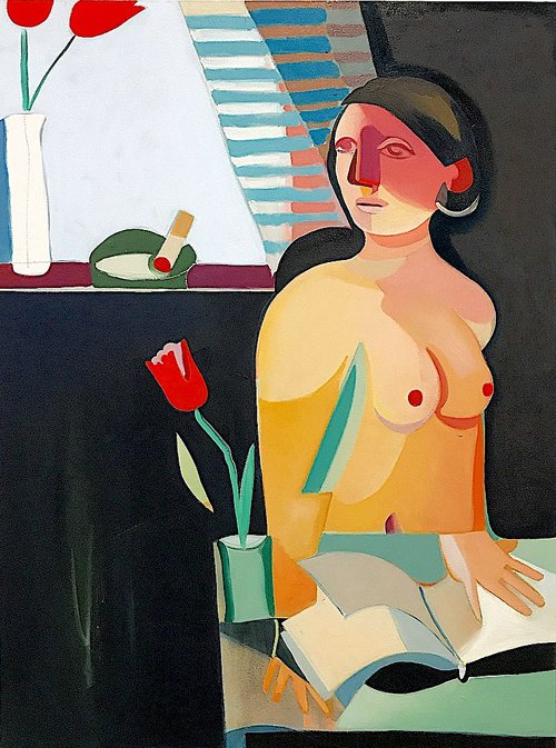 Girl with book by Daniella Orchard